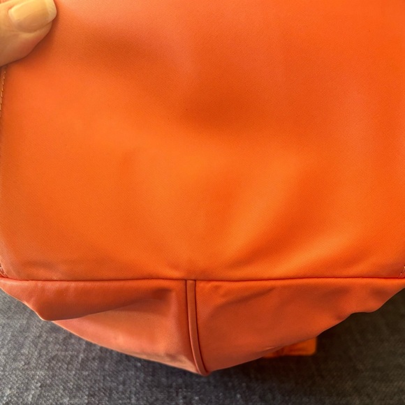 Furla Large Coral Pink Nylon & Leather Double Handle Tote Bag VGUC - Picture 8 of 16